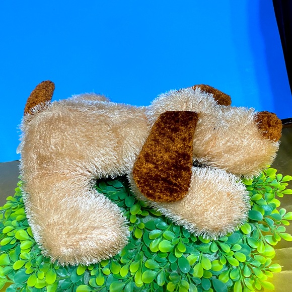 HUGFUN PUPPY DOG SOFT FLOPPY TAN & BROWN PLUSH 12” - Picture 5 of 8